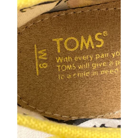 Toms Women's Size 9 Alpargata Flats Slip On‎ Yellow Shoes - Picture 6 of 8